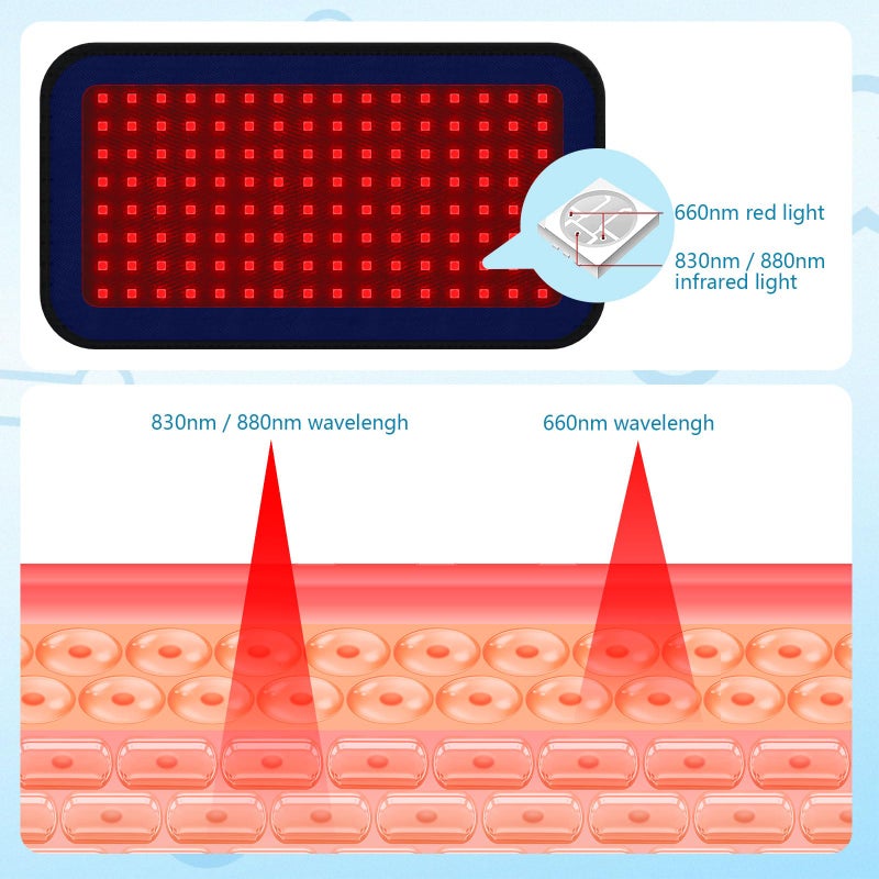 PUPCA Red Infrared Light Therapy Belt for Pets Pain Relief, Portable Wearable Cold Laser Therapy Device for Dogs Tissue Repair, Joint & Back Pain - Image 3