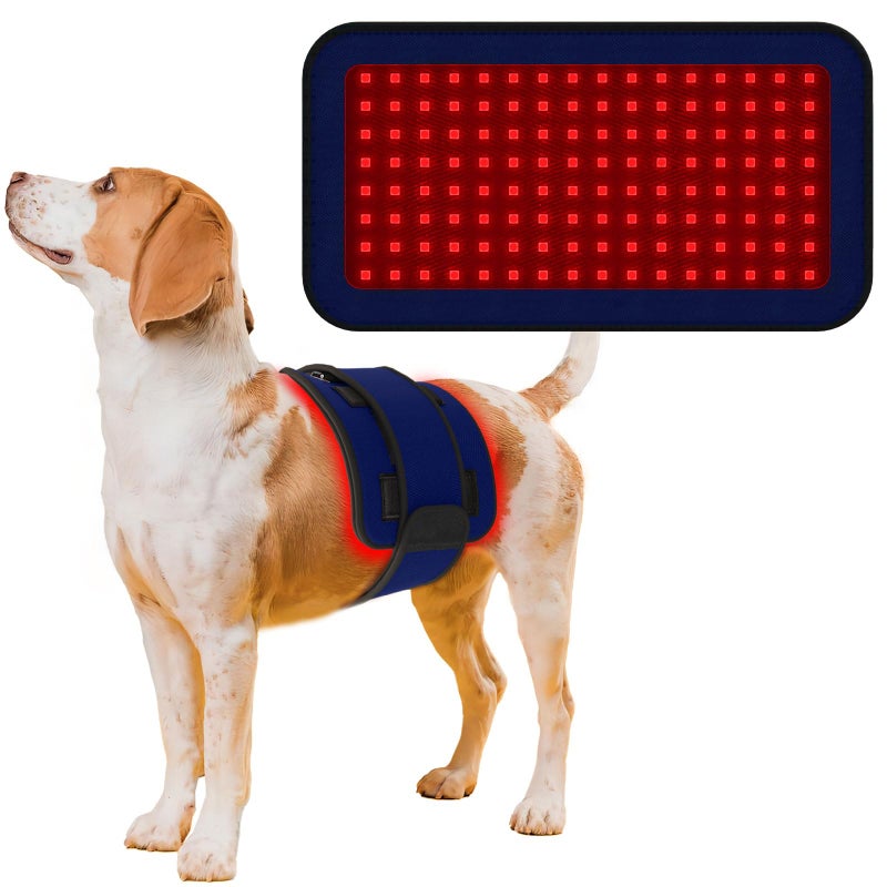 PUPCA Red Infrared Light Therapy Belt for Pets Pain Relief, Portable Wearable Cold Laser Therapy Device for Dogs Tissue Repair, Joint & Back Pain - Image 1