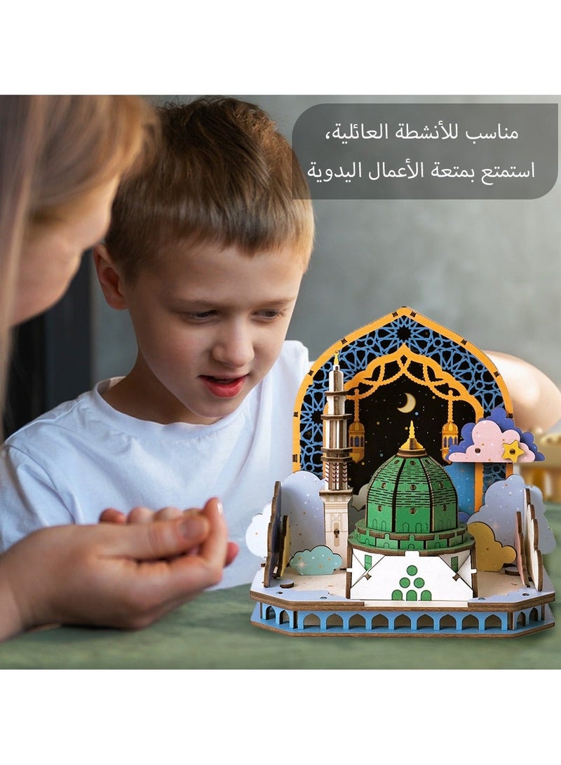 GALADUNE Wooden 200 pcs Jigsaws Puzzles for Adult & Kids Teen DIY Interactive Educational Stress Relief Toys Ramadan Gift Souvenir Kaaba Pattern Aesthetic Style Home Decorations - Image 4