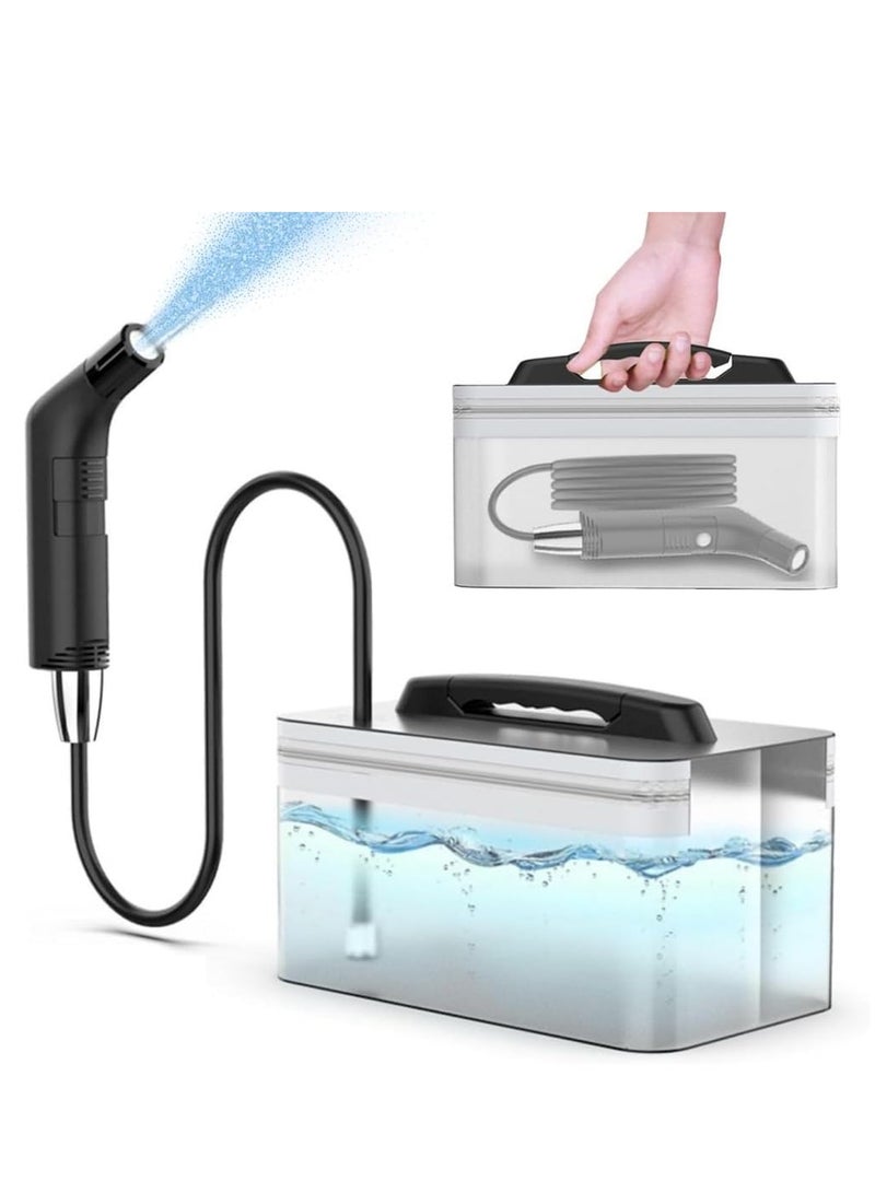 Oasisgalore Portable Rechargeable Bidet for Travel, Camping and Hiking with 2.3 liters Water container (Black) - Image 1