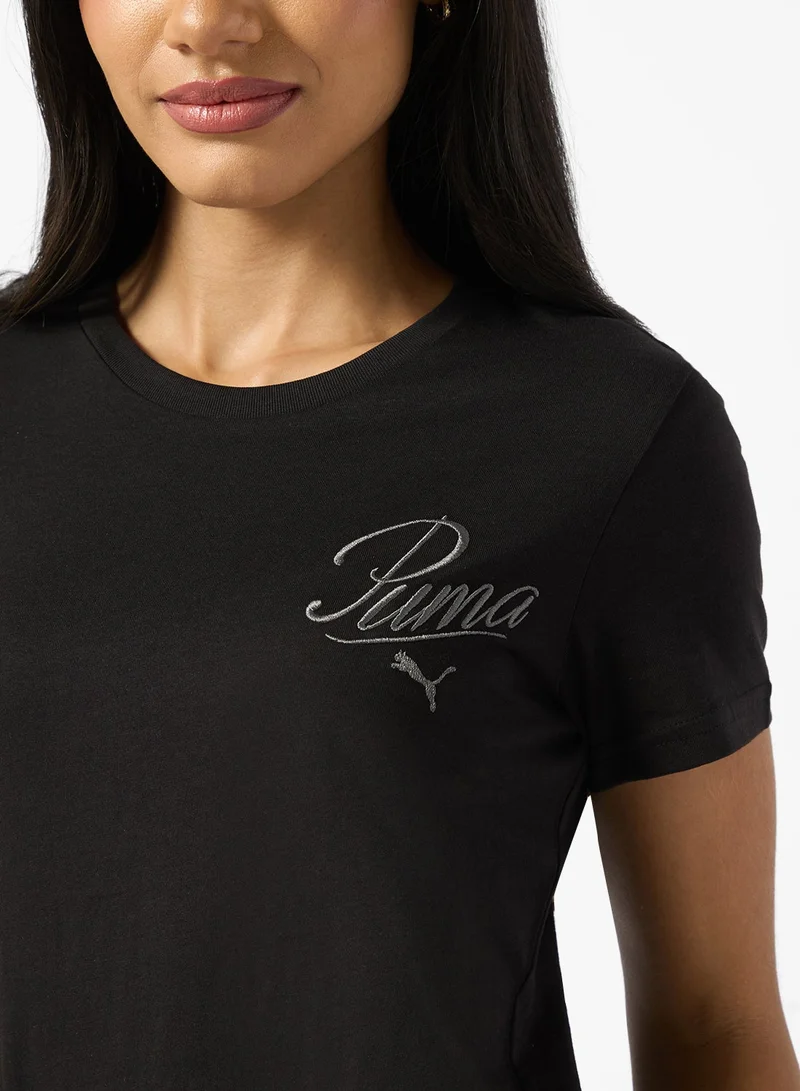 PUMA puma black Essential Logo Script T-Shirt for Women | Best Price UAE