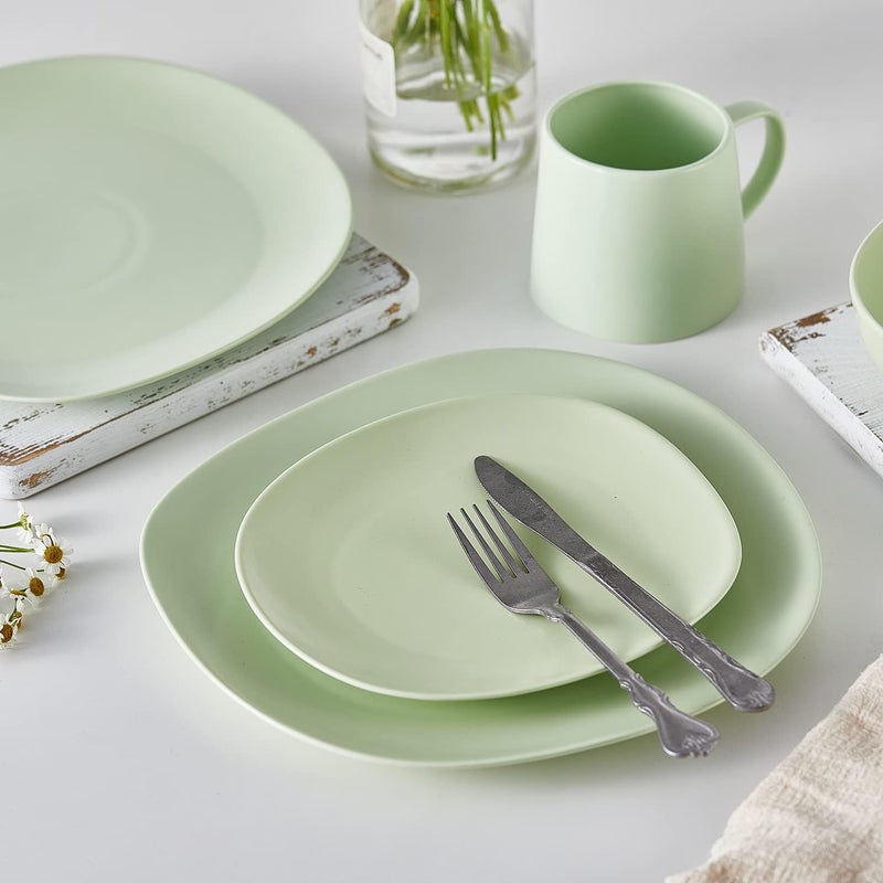Stone lain Delilah Salad Plate 6Piece Dish Set Porcelain Lime Green - Image 2