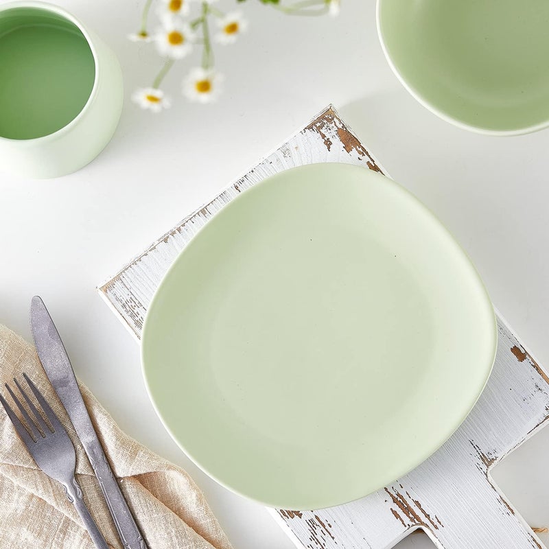 Stone lain Delilah Salad Plate 6Piece Dish Set Porcelain Lime Green - Image 3