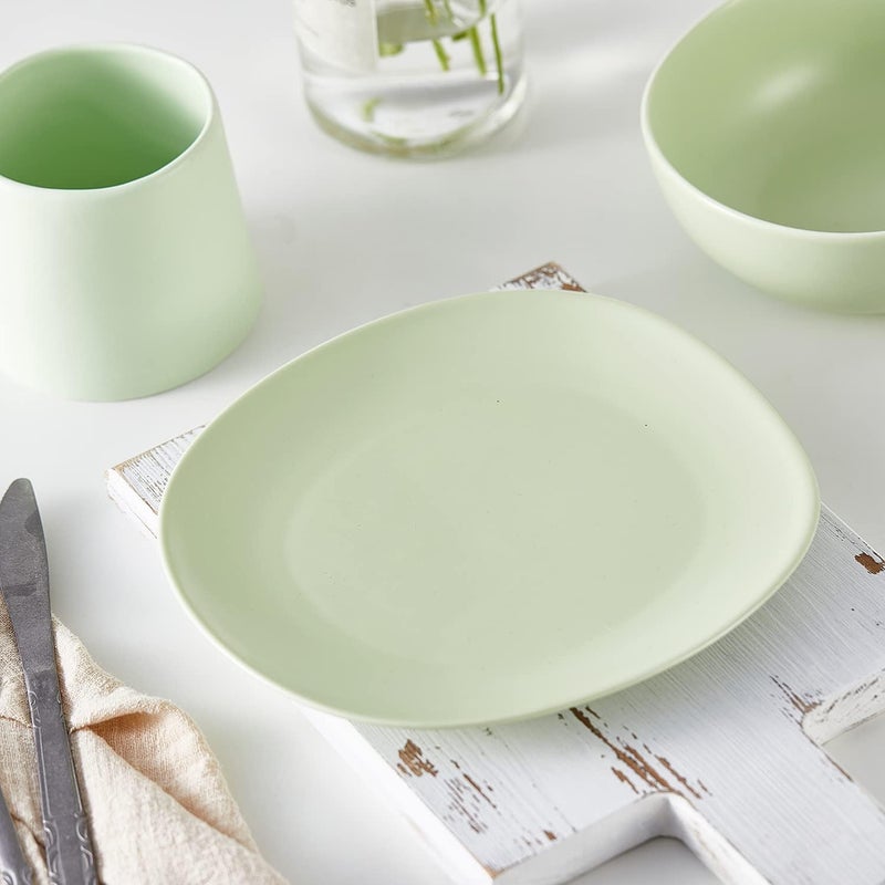 Stone lain Delilah Salad Plate 6Piece Dish Set Porcelain Lime Green - Image 4