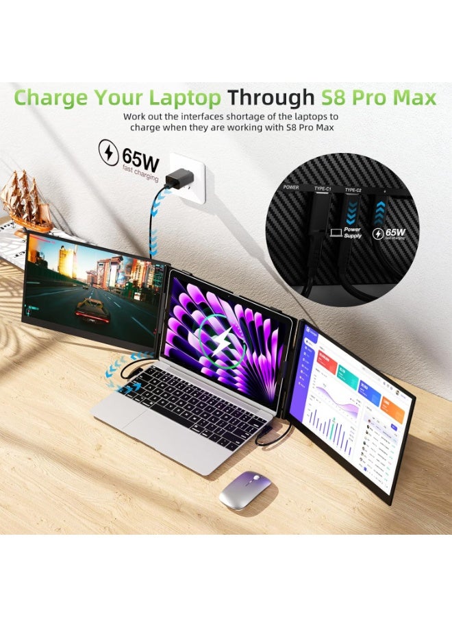 V2COM Ultra-Thin Laptop Screen Extender 15.3" FHD 1200P Portable Monitor, Dual Screen Productivity Display, Plug & Play for 14"–17.3" Laptops - Image 3