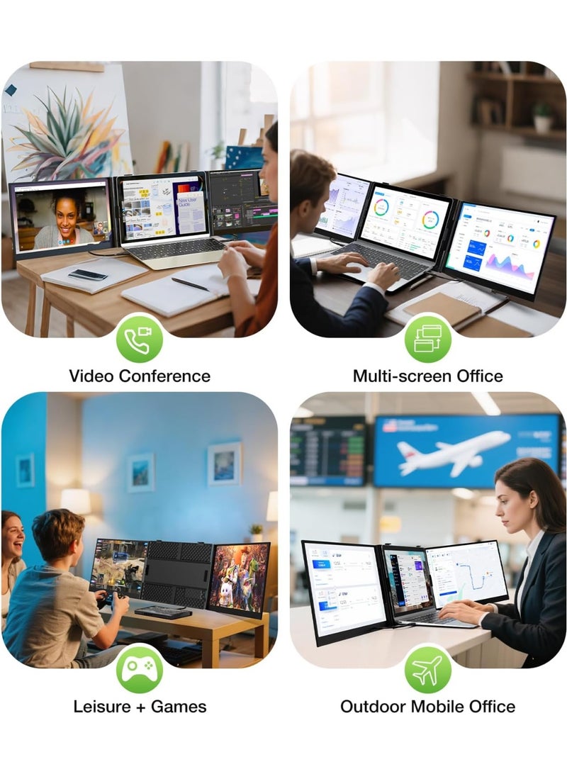 V2COM Ultra-Thin Laptop Screen Extender 15.3" FHD 1200P Portable Monitor, Dual Screen Productivity Display, Plug & Play for 14"–17.3" Laptops - Image 5