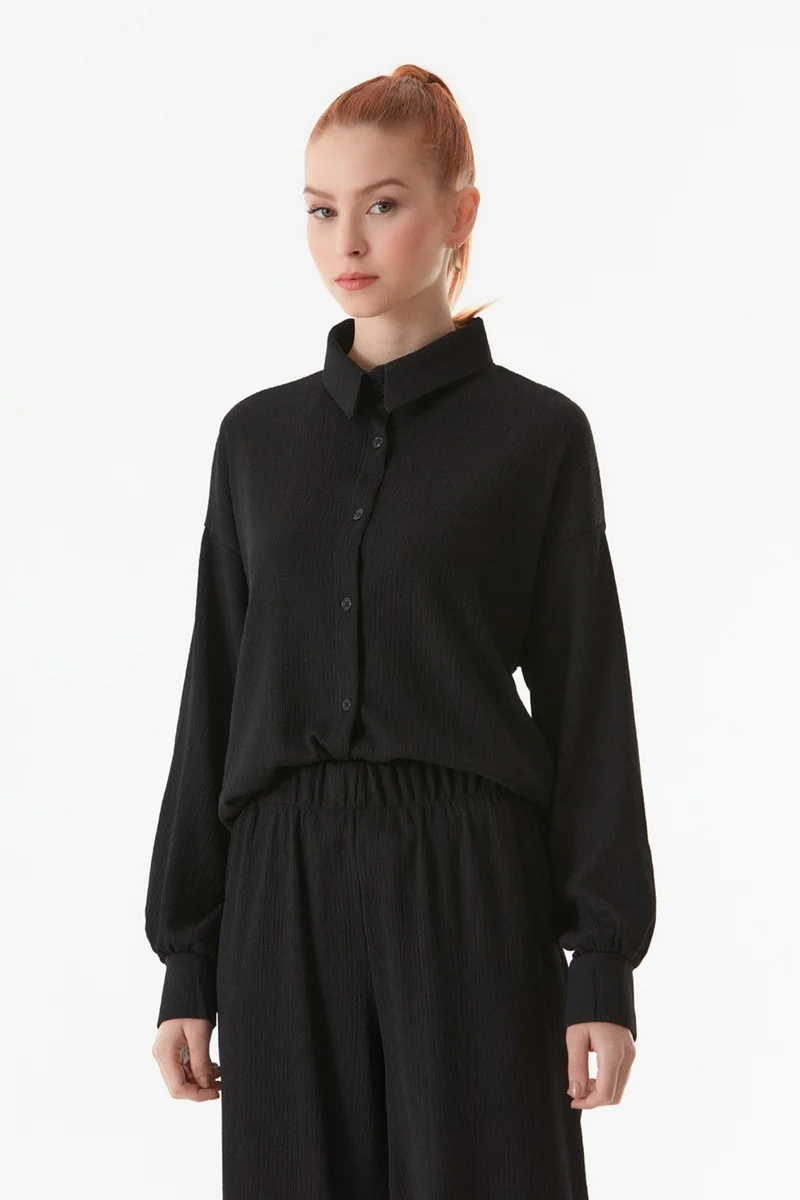 فولامودا Fullamodest Shirt Collar Wrinkled Fabric Set