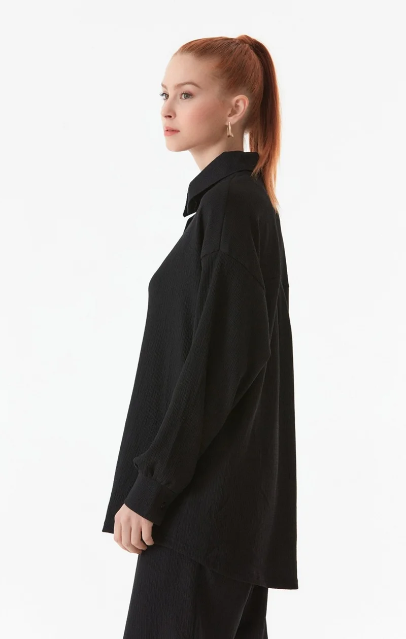 فولامودا Fullamodest Shirt Collar Wrinkled Fabric Set