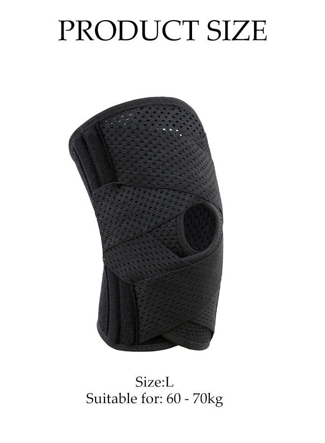 DUNISO Patella Knee Brace,Adjustable Knee Strap with Dual Strap Compression,Supported by Springs,Breathable, Anti Slip,for Relieve Knee Pain,Suitable for Running, Cycling, Football, Hiking(L) - Image 2