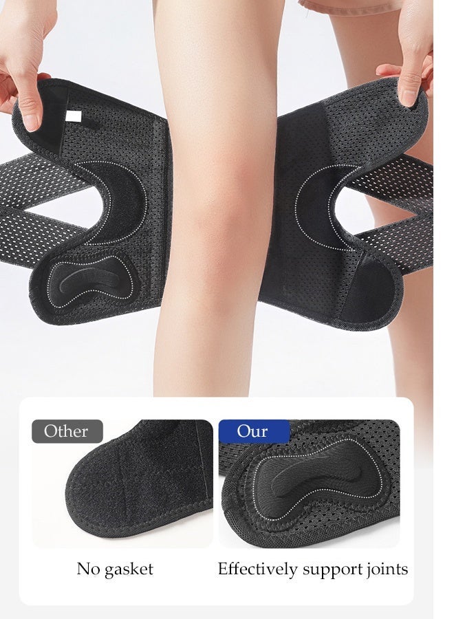 DUNISO Patella Knee Brace,Adjustable Knee Strap with Dual Strap Compression,Supported by Springs,Breathable, Anti Slip,for Relieve Knee Pain,Suitable for Running, Cycling, Football, Hiking(L) - Image 5