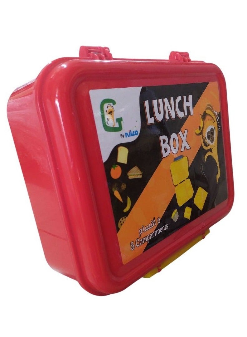 NILCO Lunch Box for kids to School By Gibo/Nilco (Red) - Image 1