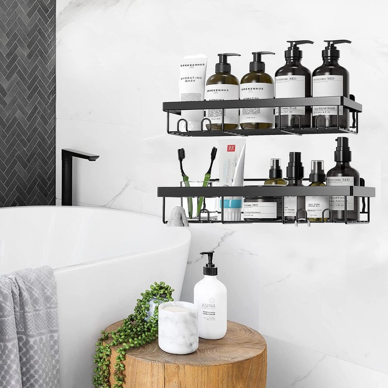 Antole Bathroom Shelf,bathroom wall shelf 2-Pack No Drilling Stainless Steel Shower Shelves for Bathroom Storage - Image 2