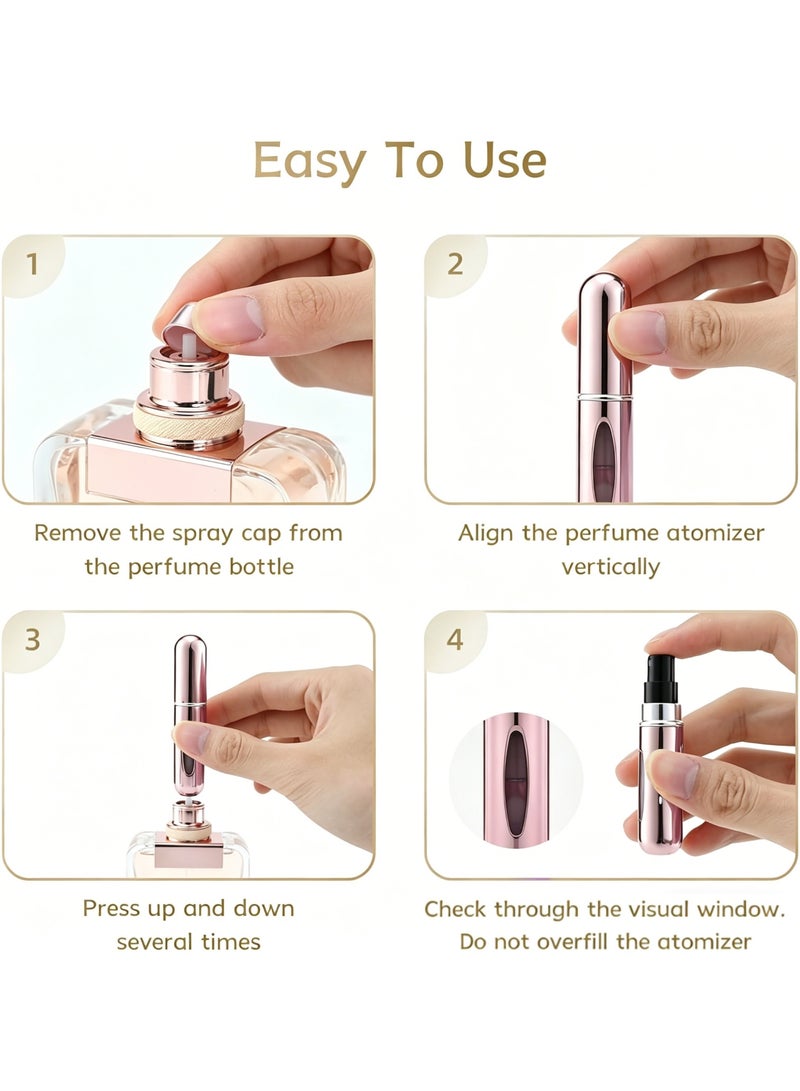 Diamond Cut Refillable Perfume Atomizer | Bottom-Fill Self-Pump Spray Bottle for Travel & Portable Use，Perfumetravel refillable for Women Men Small Mister Spray Bottle, for Traveland Outgoing - Image 5