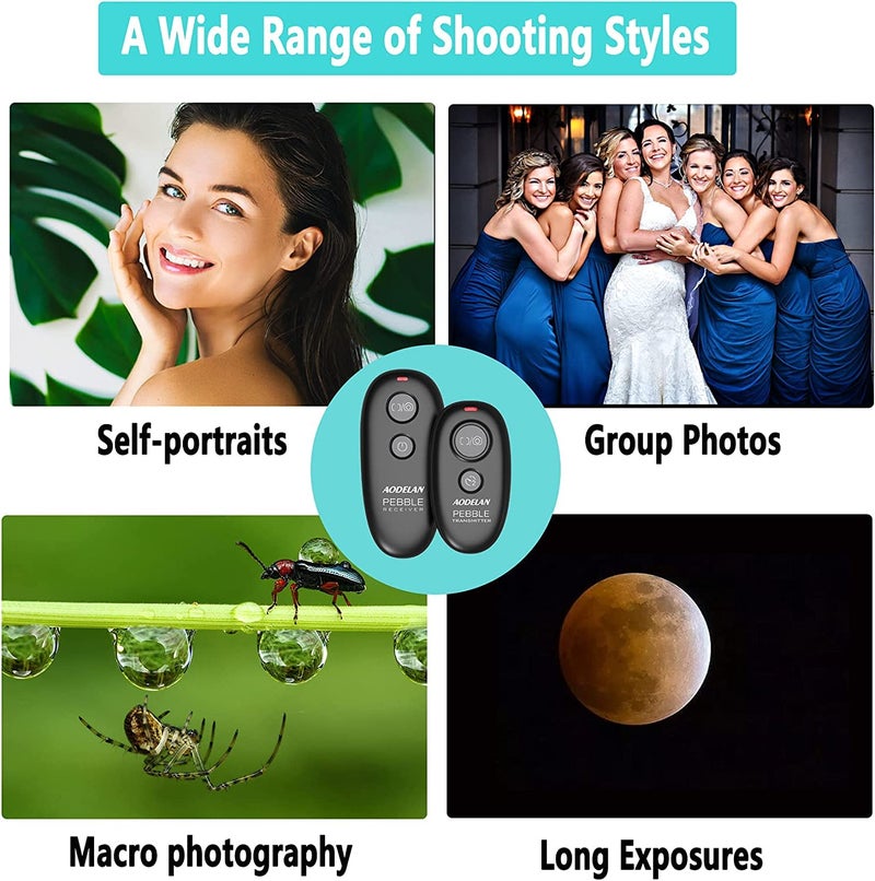 AODELAN Camera Wireless Shutter Release, Remote Control Trigger Compatible with Nikon Df, Z7, Z7 II, Z6, Z9, D750, D850, D5600, Coolpix P1000, P950; Replaces Nikon MC-DC2, MC-30, MC-36A - Image 2