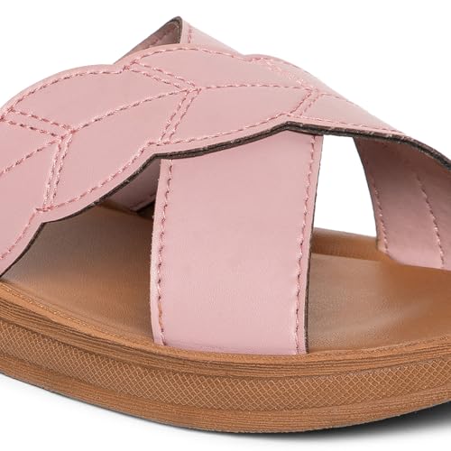Bella by Labella Women Fashion Flat Slip On Pink Sandal | Durable | Stylish | Comfortable | Slip Resistant | Lightweight & Breathable | 5 UK - Image 5