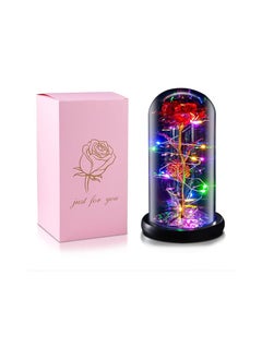 Generic Christmas Rose Gifts for Her, Gifts for Mother's Day, Birthday Gifts for Daughter, Sparkle Light Up Solid Rose Flower in Glass Dome for Mother Wife, Girlfriend or Daughter 