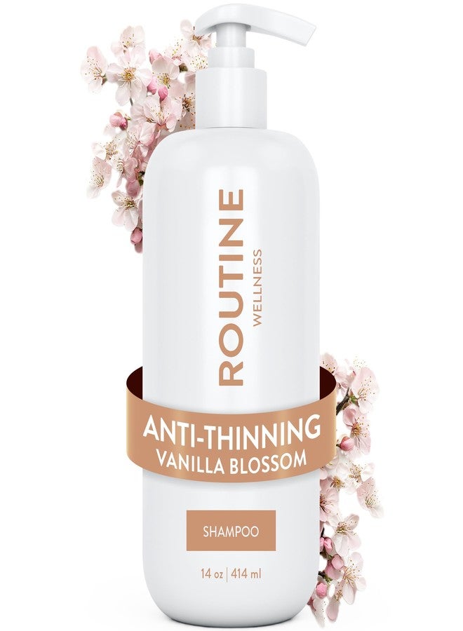 Routine Wellness Anti-Thinning Shampoo for Thinning Hair - Biotin DHT Blocker Women & Men - Color Safe Shampoo for Hair Loss & Healthy Hair - Vanilla Blossom - 14oz - Image 1