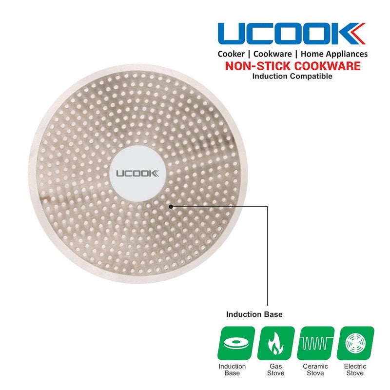 UCOOK Aluminium Non-Stick Induction Cookware Set (3+1) - Image 3