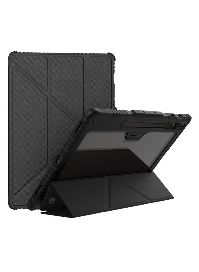 بروماس غطاء حماية لجهاز سامسونج جالاكسي تاب S9 الترا NILLKIN Bumper Pro Camshield حافظة جلدية للكمبيوتر اللوحي باللون الأسود