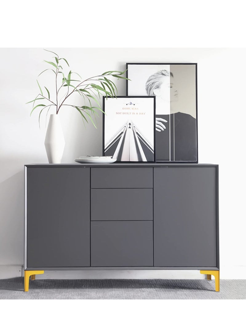 NIBEMINENT Furniture Legs, 10cm Heavy Duty Metal Table Legs with Screws & Protector Feet, Perfect for Cabinet, Wardrobe, TV Cabinets, Drawers, Nightstand (4 Pcs, Gold) - Image 2