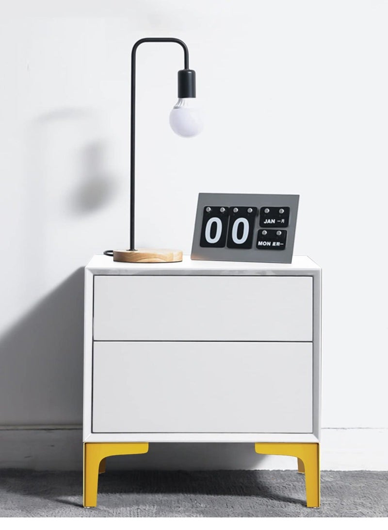 NIBEMINENT Furniture Legs, 10cm Heavy Duty Metal Table Legs with Screws & Protector Feet, Perfect for Cabinet, Wardrobe, TV Cabinets, Drawers, Nightstand (4 Pcs, Gold) - Image 5