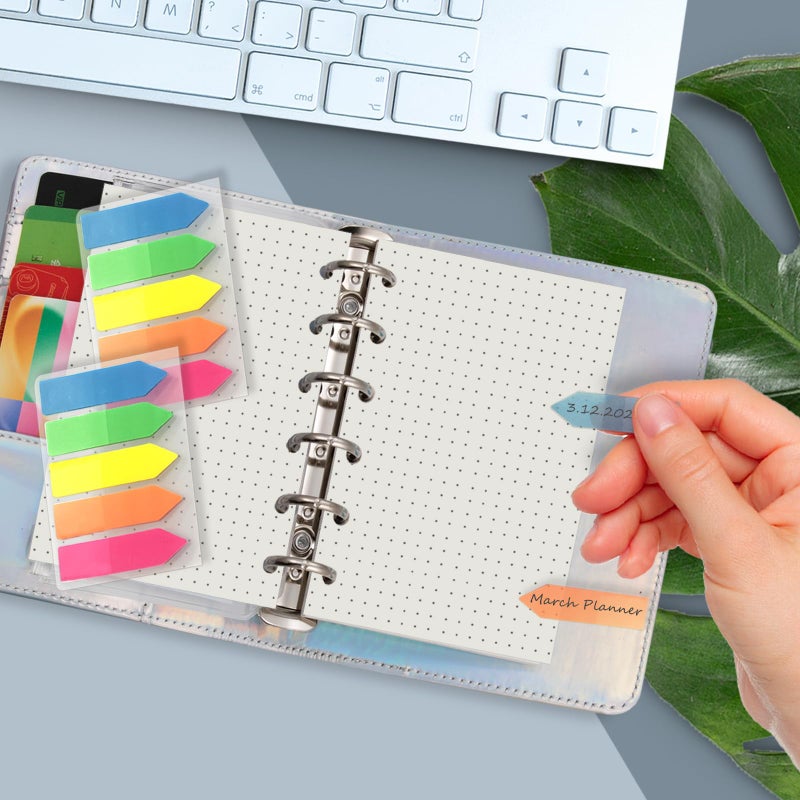 Harphia A7 6 Holes Binder Refill Value Set, 90sheets dotted loose leaf paper with stickers and dividers, planner inserts with binder pockets for A7 binder 6 holes refillable notebook,005dA7dot - Image 5