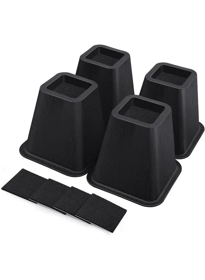 6 Inch Heavy Duty Bed And Furniture Risers 4 Pack 2200 Lbs Per Leg Capacity - Image 3