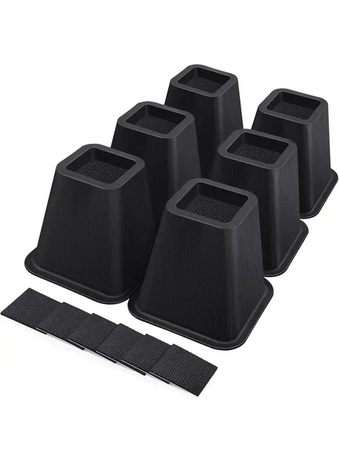 6 Inch Heavy Duty Bed And Furniture Risers 4 Pack 2200 Lbs Per Leg Capacity - Image 5