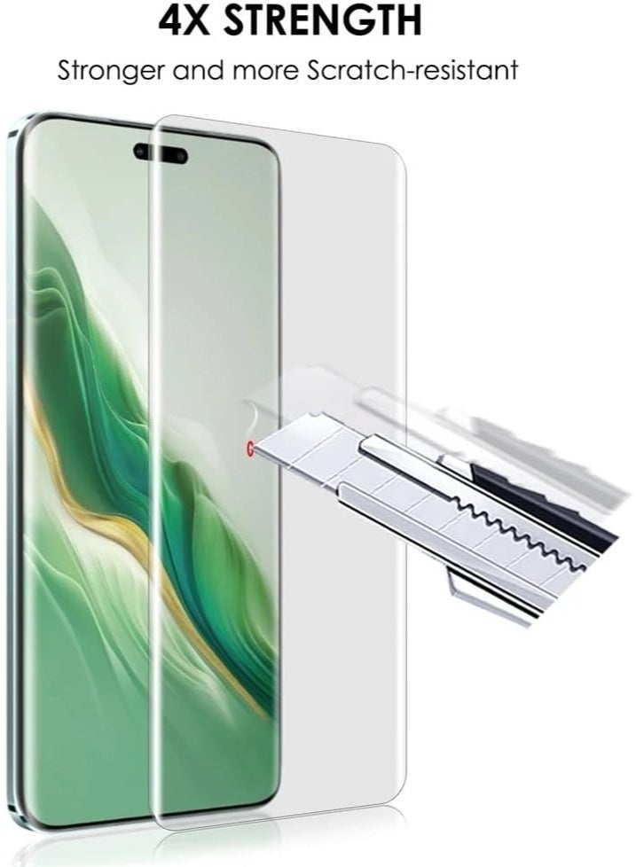 Screen Protector For Honor Magic 8 Pro UV Glass 3D Curved Edges Full Cover Tempered Glass Screen Protector Full Glue Edge to Edge Coverage Anti Scratch Anti Smudge Glass for Honor Magic8 Pro - Image 4