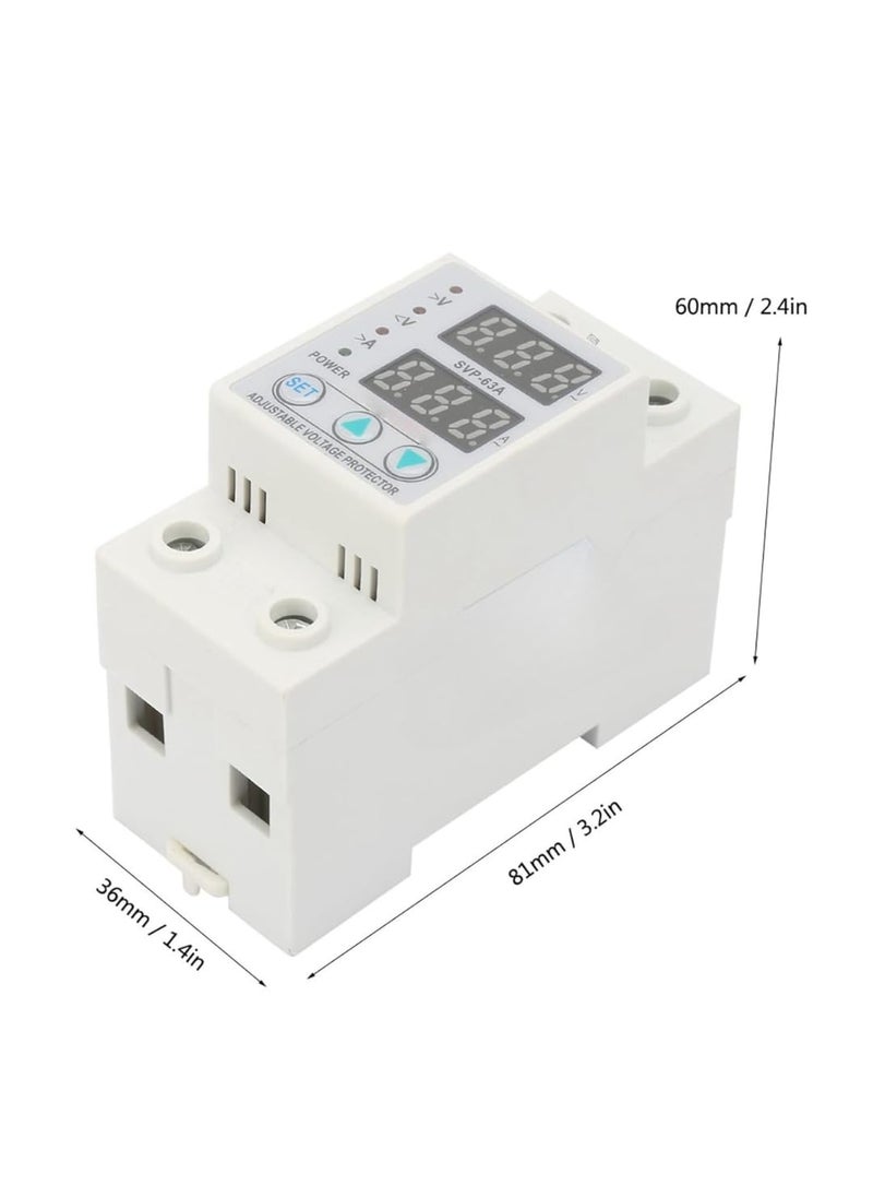 Esysense Inspire Sensing ESYSENSE Automatic Single Phase Voltage Protector Adjustable Setting Protection with Auto ReConnect LED Display Standard DinRail Mounted 220V 63A Voltage Protector  - Image 2