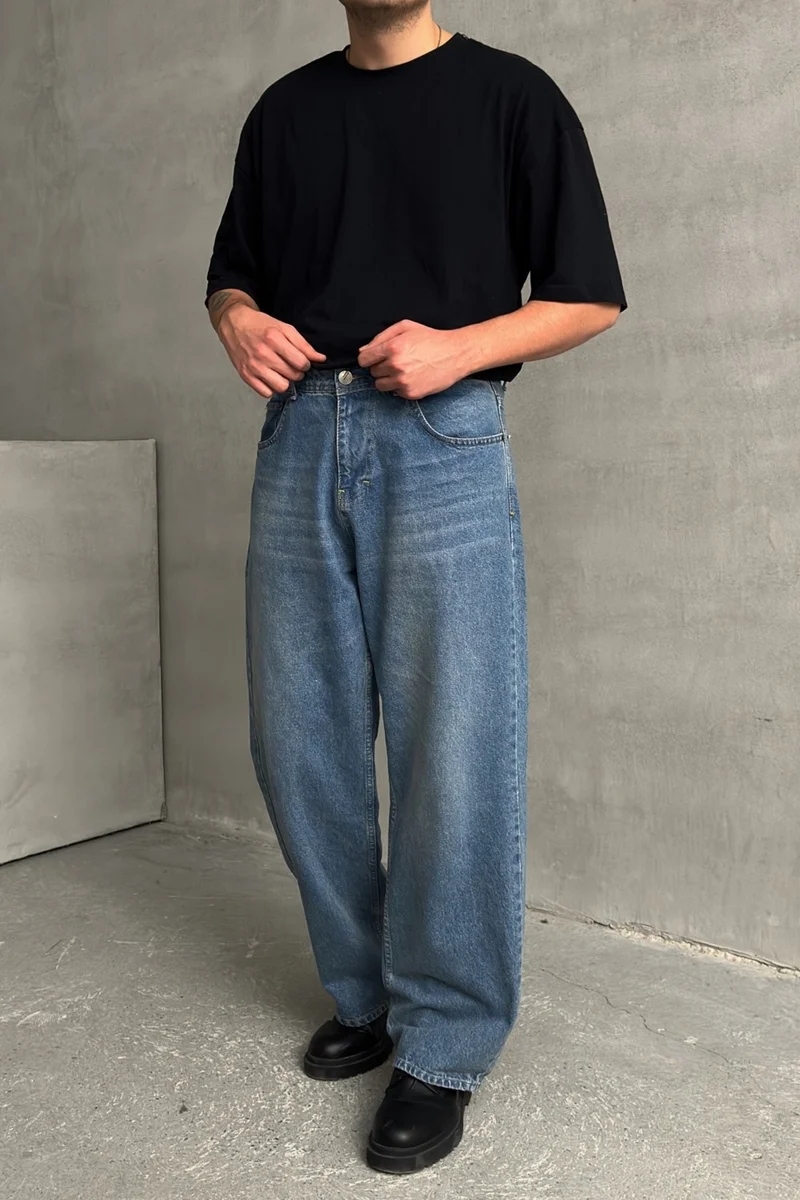 هايمان Men's Extra Baggy Jeans