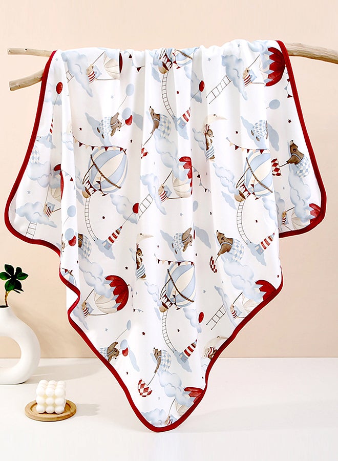 LITTLE SURPRISE BOX Little Surprise Box, Red Hot Air Baloon wrapper Blanket with Hood for Newborn and Infants - Image 5