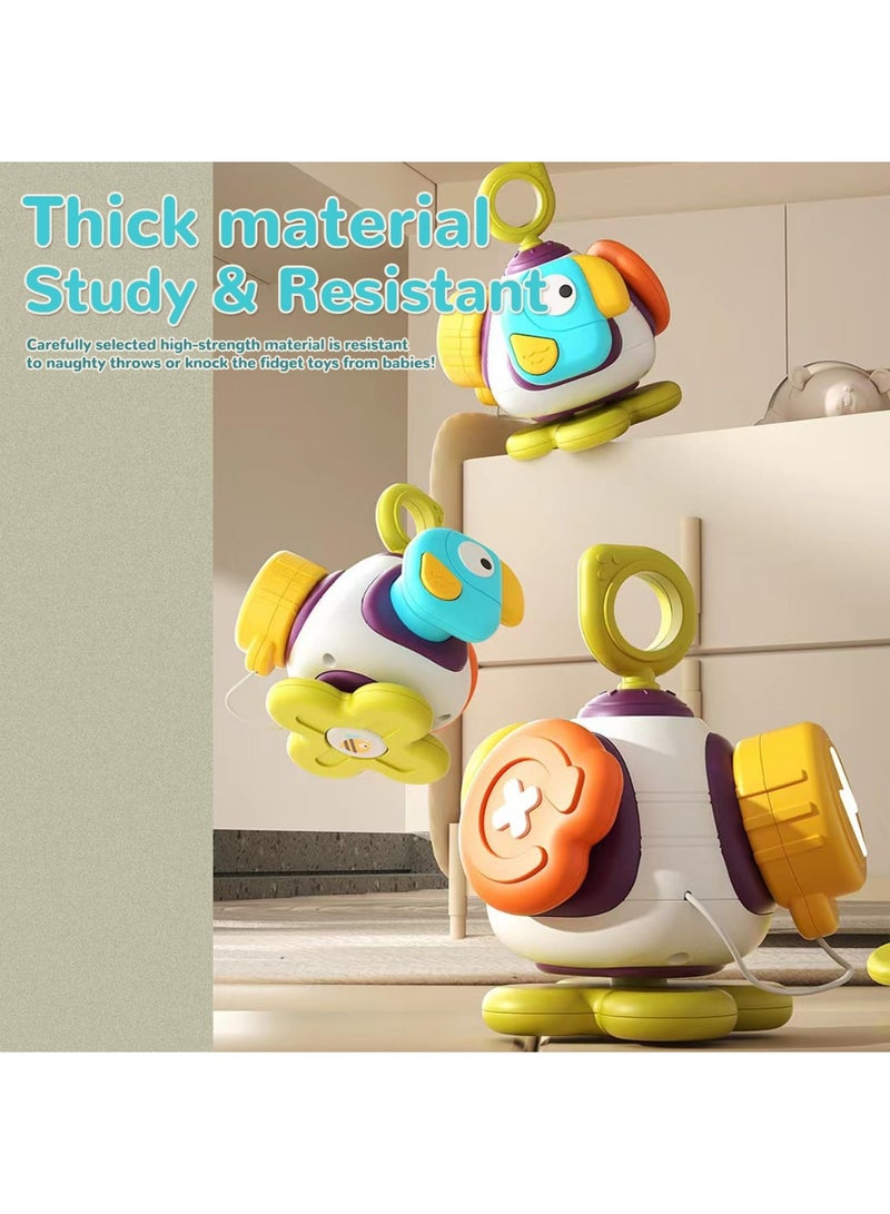 Arabest Toddler Busy Cube Travel Toy for Toddler 2 3 Year Old, Baby Sensory Toy Activity Busy Board Fidget Cube for Kids Educational Learning Toys (Woodpecker) - Image 5