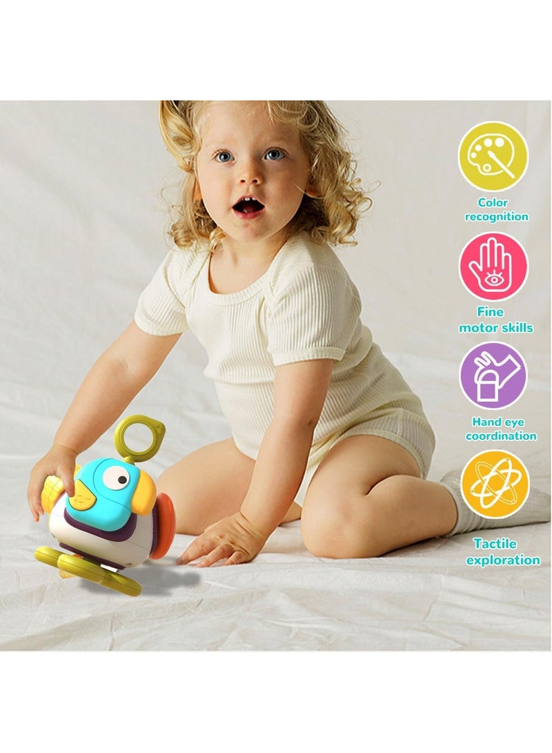 Arabest Toddler Busy Cube Travel Toy for Toddler 2 3 Year Old, Baby Sensory Toy Activity Busy Board Fidget Cube for Kids Educational Learning Toys (Woodpecker) - Image 4