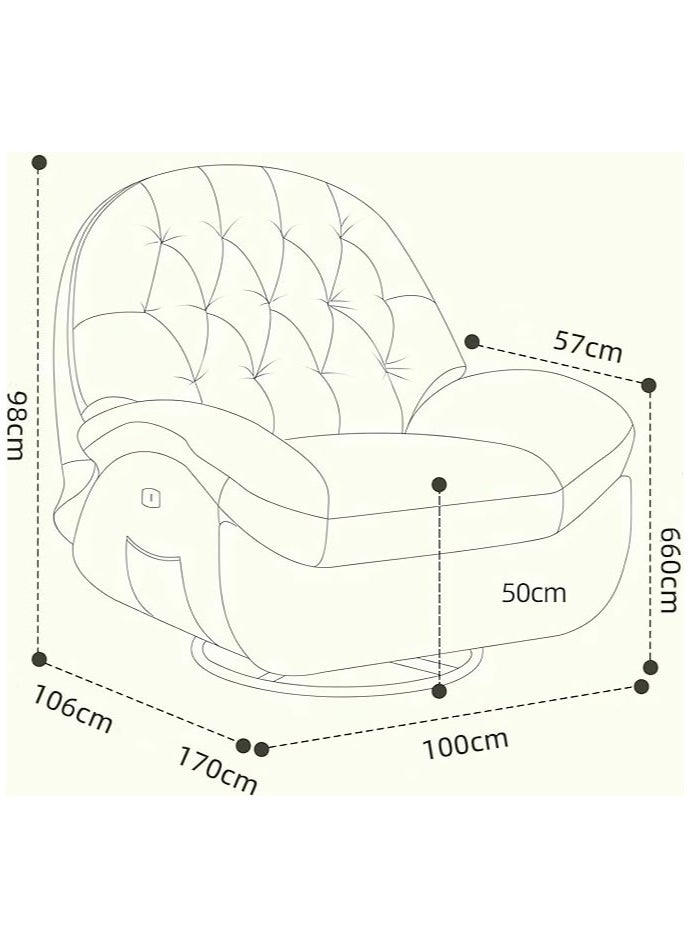 WENBO HOME Standard Recliner Single Recliner Sofa 360° Rotation 30° Recline Swing Premium Leather Lazy Sofa Chair Sofa Couch Bed (ORANGE) - pzsku/Z60605E397F59C7A2521DZ/45/_/1716036289/e6ae59b7-d620-4461-86b9-87d0dba3bae2