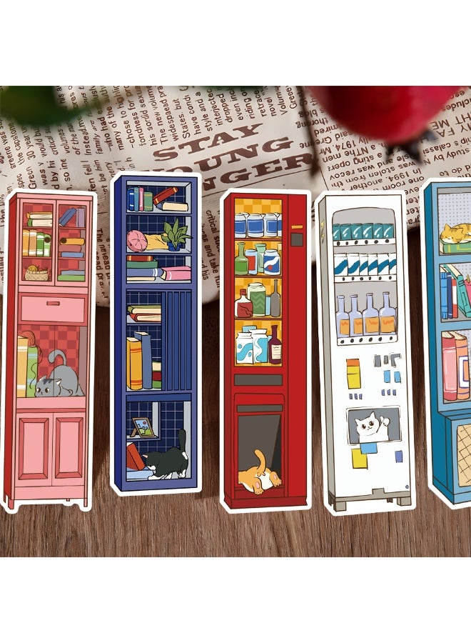 30PCS Cat Bookshelf Bookmark for Kid Cute Cat Bookmarks Funny Bookshelf Bookmarks Kawaii Cat Aesthetic Party Favors Students Teens Book Lovers Classroom Favors - Image 4