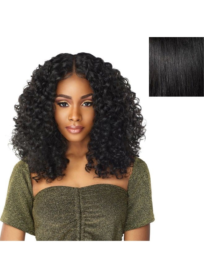 Sensationnel Butta lace wigs - unit 5 extra wide 5 inch deep parting synthetic preplucked hairline glueless lacefront (1 JETBLACK) - Image 1