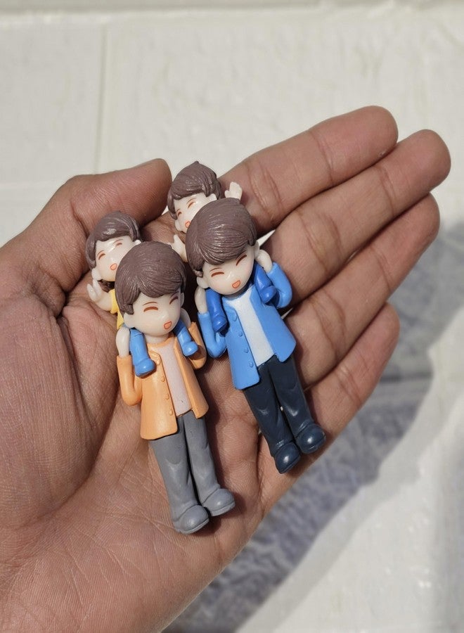 ARUNA DECOR Miniature Cute Father Son Figurine PVC Showpiece for Home Decor Miniature Garden Dollhouse Accessory Fairy Garden Decoration Collectible Gift - Image 2