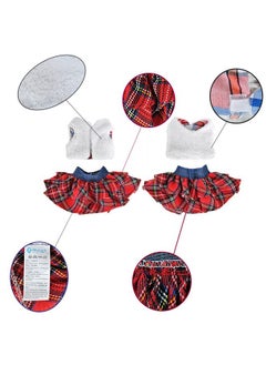 E-TING Santa Clothing Fluffy Vest+ Plaid Skirt Accessories For Elf Doll Christmas Decoration  - Image 2