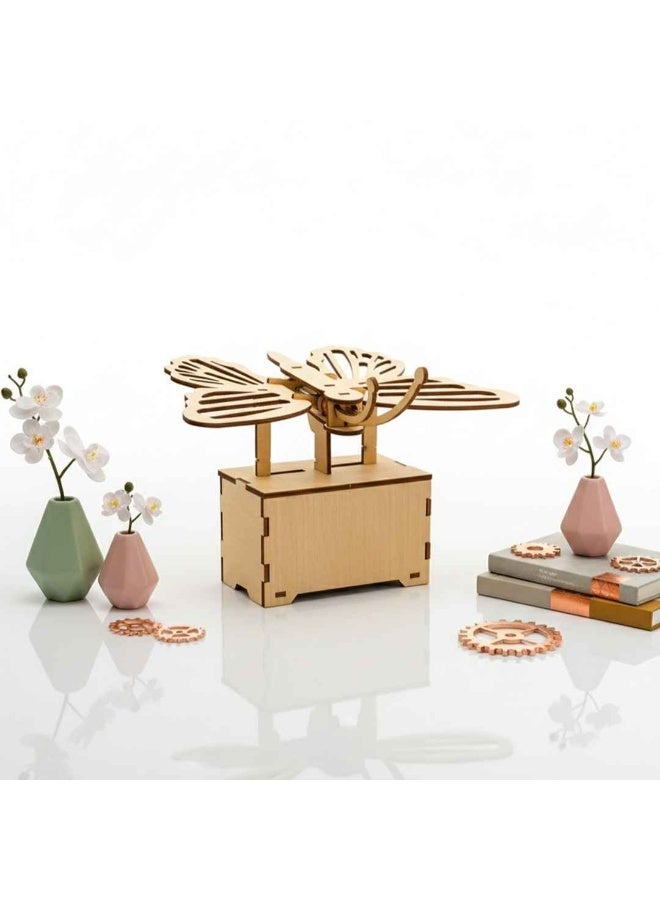 فن ليرنينج ستور اصنع بنفسك فراشة ميكانيكية: تركيبة خشبية ثلاثية الابعاد - Image 2