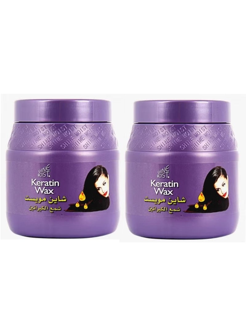 Shine Moist 2 pack of Shine Moist Keratin Wax 500 Ml - Image 1