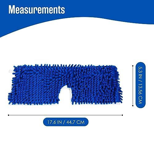 Houseables Dust Mop Replacement Head, Floor Mop Pads, Reusable Microfiber Flip Pads, Refill, Dust Head Replacement, Covers Washable, Refills, Flat, Dry, Wet, Rectangular, Double Sided, 18 Inch, 3 PK - Image 2