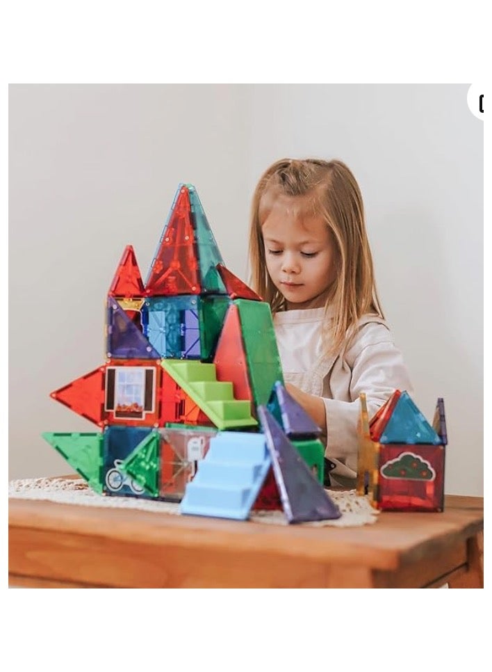 Magnet Tiles Magnetic Building Blocks, Magnetic Tiles, Square Building Castle, Preschool Toys, STEM Stacking Construction Toys for Boys Girls (28 PCS) - Image 2