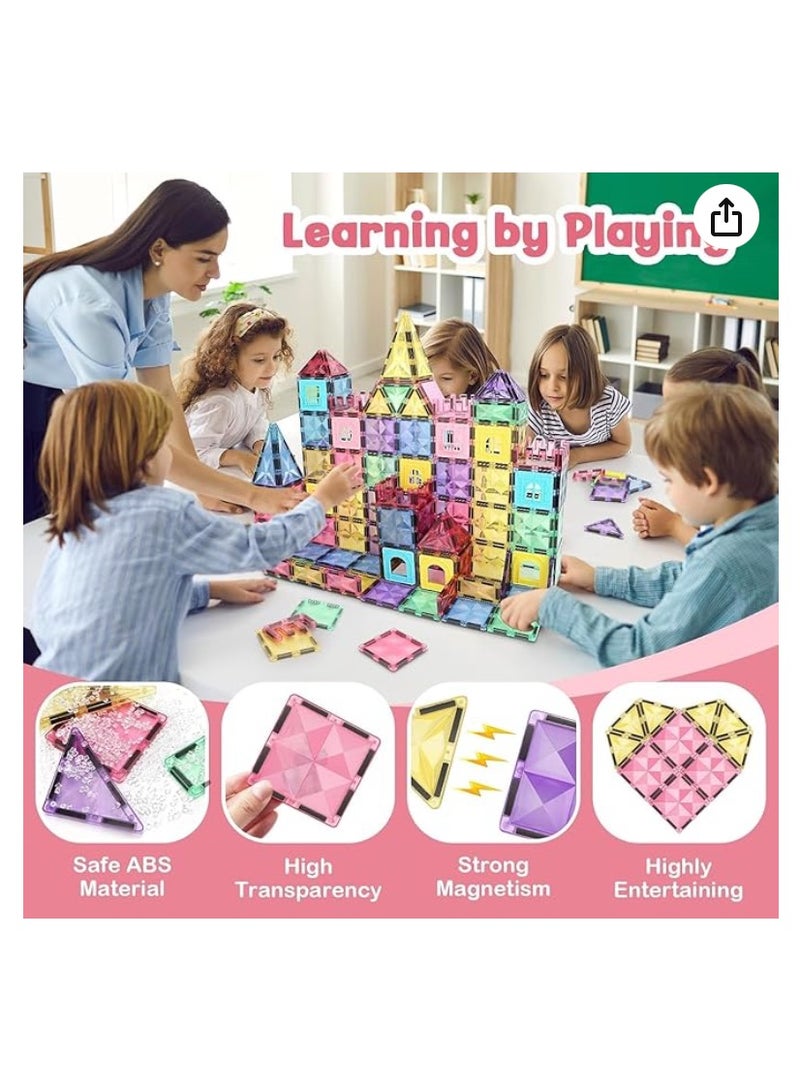 Magnet Tiles Magnetic Building Blocks, Magnetic Tiles, Square Building Castle, Preschool Toys, STEM Stacking Construction Toys for Boys Girls (28 PCS) - Image 5