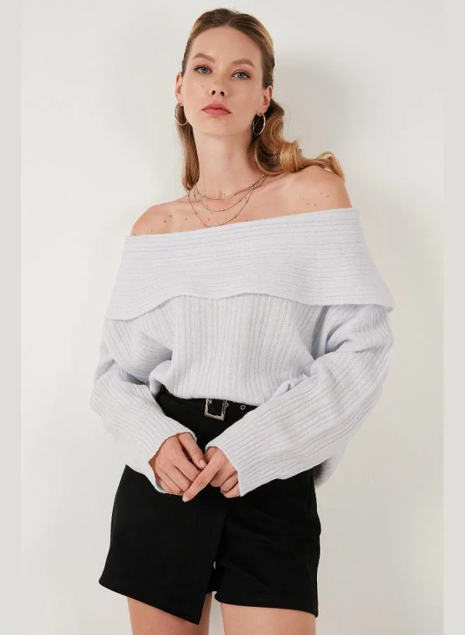 Lela Lela Oversize Fit Madonna Collar Knit Sweater Women's SWEATER 4615216