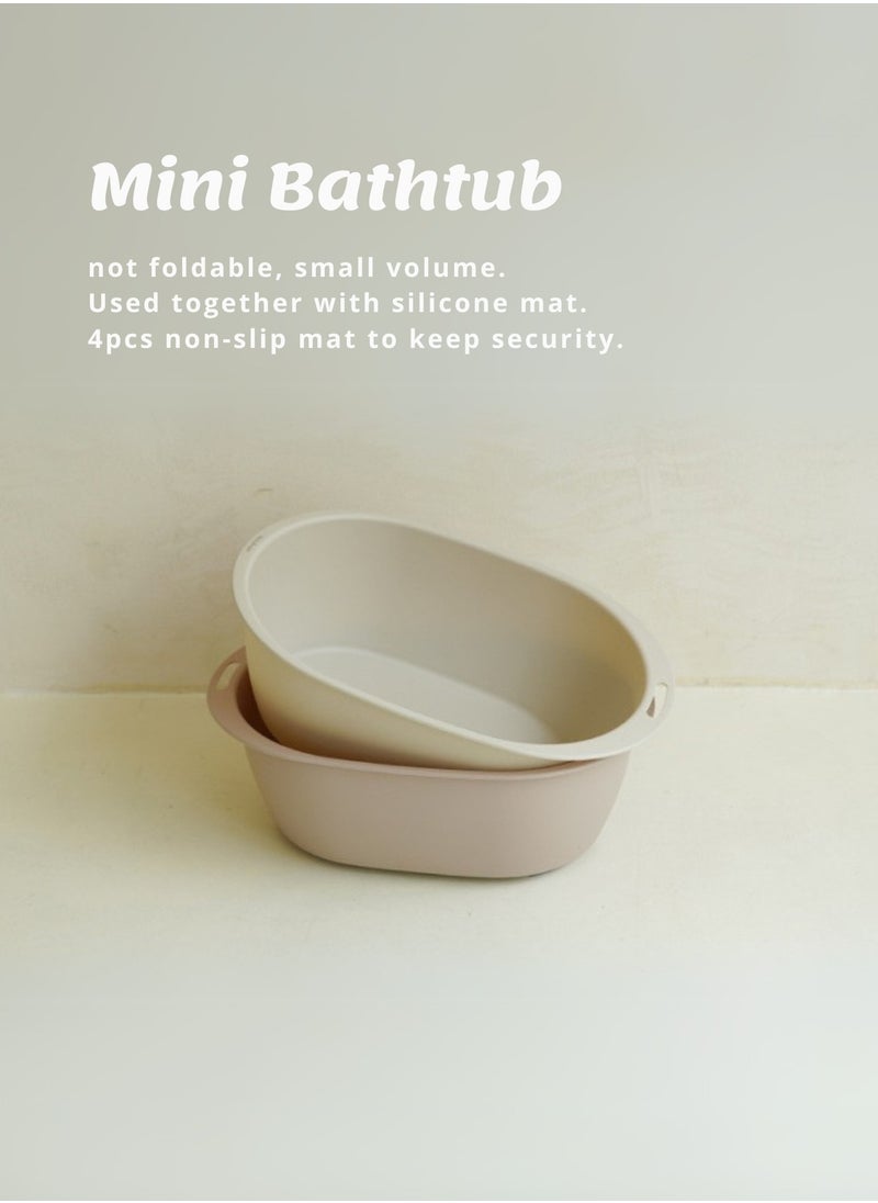 Moms Magic Mini Baby Bath Tub – Safe, Non-Slip, Compact Design – 4 Non-Slip Mats for Extra Security – Ideal for Newborns & Infants  - Image 4
