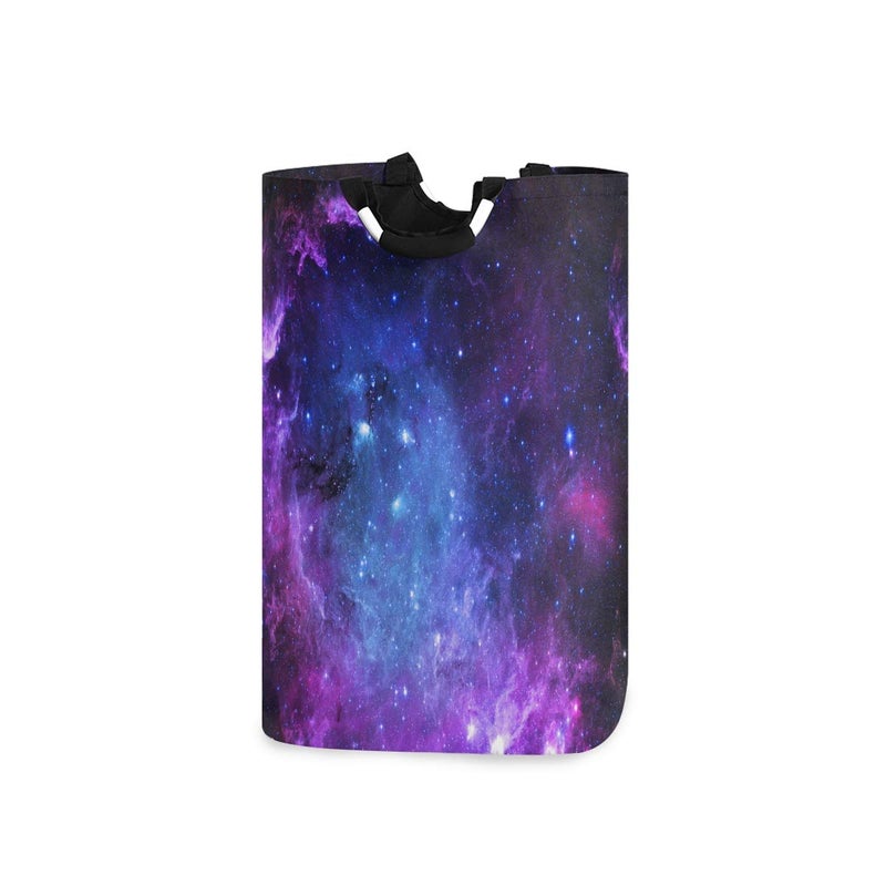 senya Large Laundry Basket Shopping Foldable Clothes Bag Collapsible Fabric Laundry Hamper Folding Washing Bin (Galaxy Nebula Space) - Image 1