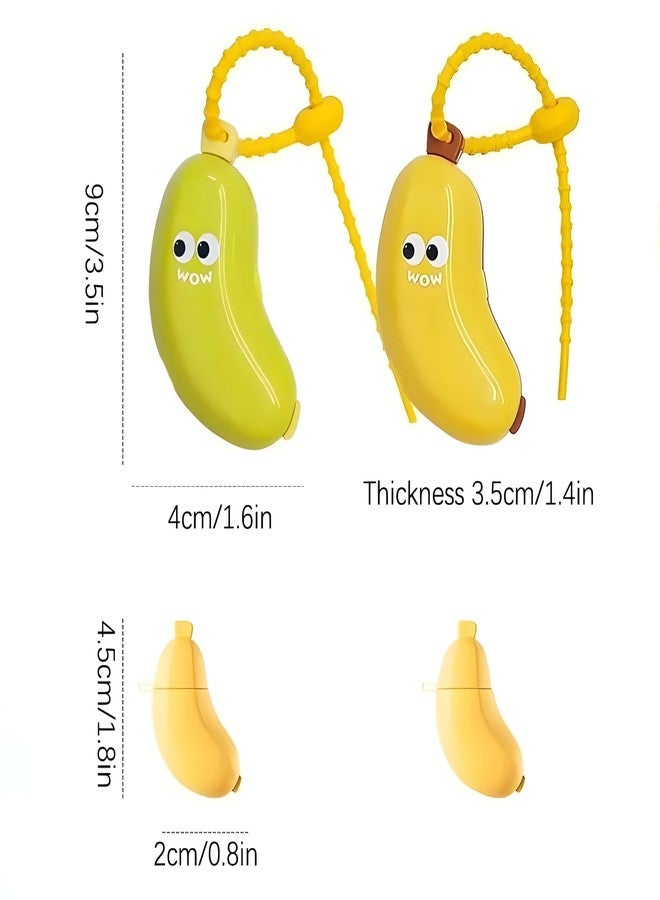 2 Pcs Banana Toothbrush Holder, 2-in-1 Portable Banana Toothbrush Cover with Toothpaste Storage, Clip-On Tooth Brush Cover Cap for Travel, Home Use, Gym, Outdoor & Camping (Green & Yellow) - Image 5