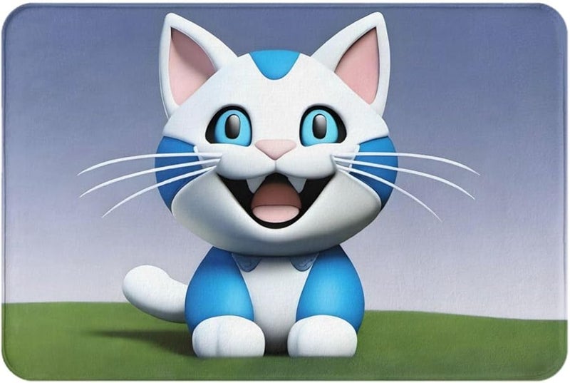 PHAYAH Animal Cat Mascot Doormat 16x24 Indoor Outdoor Non Slip Front Door Mat - Image 3
