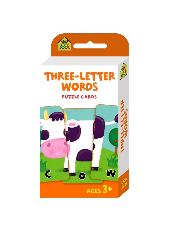 Hinkler School Zone Three-Letter Words Puzzle Cards – Build Word Skills with Fun - Image 1